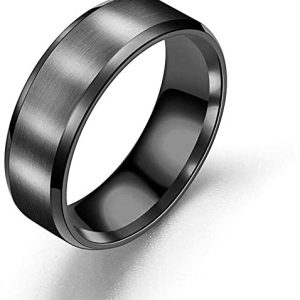 MEENAZ Stainless Steel Metal Stylish adjustable proposal plain Couple band thumb Silver Platinum Black Finger Ring for Men Gents Boys Boyfriend MENS RINGS-AM012_17 (17)